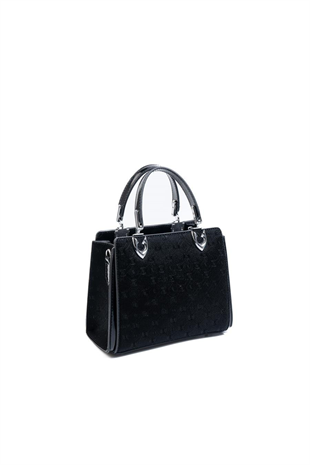 Silver & Polo SP1133 Kadın El Çantası Fashion Siyah-Rugan Siyah