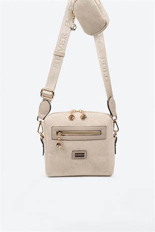 Silver & Polo SP1038 Kadın Çapraz Çanta Bej-Kum