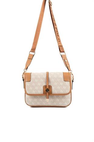 Silver & Polo SP1182 Kadın Çapraz Çanta Monogram Taş-A.Taba