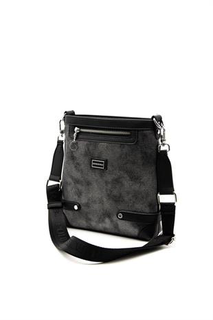 Silver & Polo SP1120 Kadın Çapraz Çanta Petek M.Gümüş-Siyah