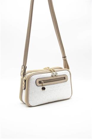 Silver & Polo SP899 Kadın Çapraz Çanta Logolu Sedef-S.Nut