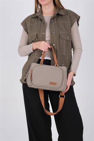 Silver Polo SP1227 Kadın Omuz Çantası Saten Yeşil-Taba