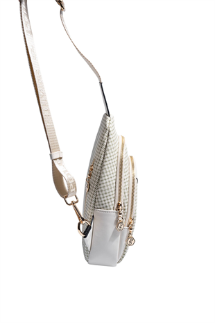 Silver & Polo SP959 Kadın Vücut Çantası King Desen Yeşil-Kemik