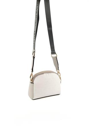 Silver & Polo SP1144 Kadın Çapraz Çanta Logolu Beyaz-A.Gri