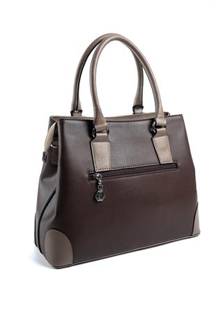Silver & Polo SP667 Kadın El Çantası Düz Kahve-Vizon