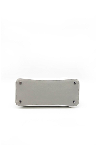 Silver & Polo SP1000 Kadın El Çantası Düz Beyaz-A.Gri