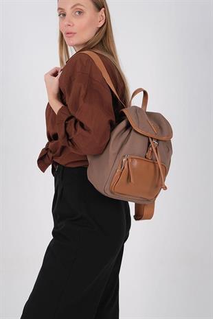 Silver & Polo SP1231 Kadın Sırt Çantası  Kahve-Taba