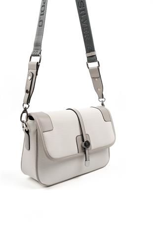 Silver & Polo Beyaz - A.gri SP1182 Kadın Çapraz Çanta