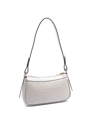 Silver & Polo SP1274 Kadın Çapraz Çanta Logolu Bej-S.Bej