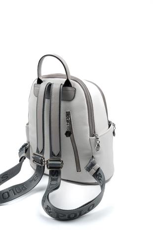 Silver & Polo SP1161 Kadın Sırt Çantası Petek Beyaz-A.Gri