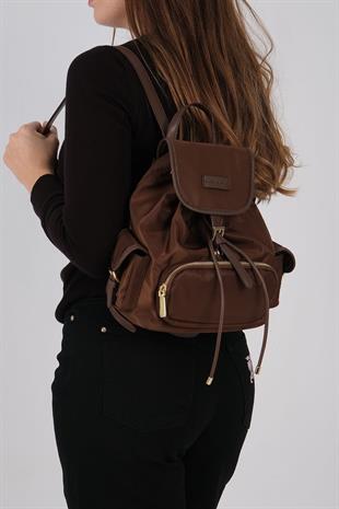 1207 Kadın Sırt Çantası  Tütün-Kahve
