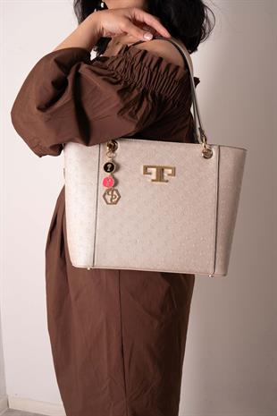 Silver & Polo Bej - S.Bej SP1176 Kadın Omuz Çantası