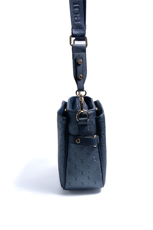 Silver & Polo SP884 Kadın Çapraz Çanta Logolu Lacivert-Lacivert