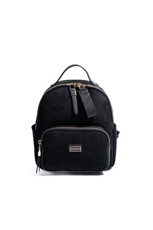 Silver & Polo SP1130 Kadın Sırt Çantası Süet Siyah