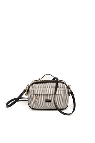 Silver & Polo Siyah Beyaz - Siyah SP1186 Kadın Çapraz Çanta