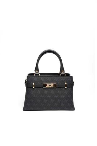 Silver & Polo SP1149 Kadın El Çantası Monogram Siyah
