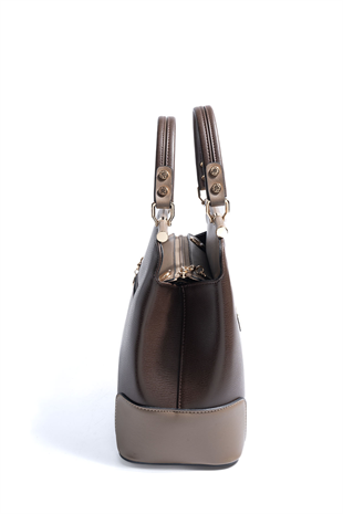 Silver & Polo SP706 Kadın El Çantası Düz Kahve-Vizon