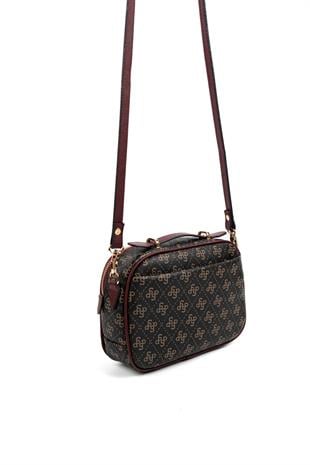 Silver & Polo Kahve Sarı - Bordo SP1186 Kadın Çapraz Çanta