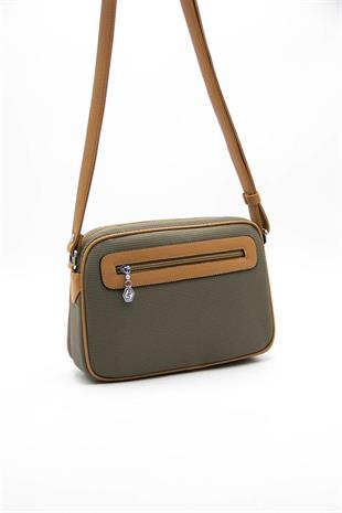 Silver & Polo SP753 Kadın Çapraz Çanta Petek L.Haki-A.Taba