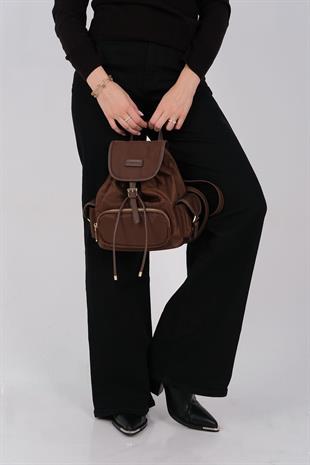 1207 Kadın Sırt Çantası  Tütün-Kahve