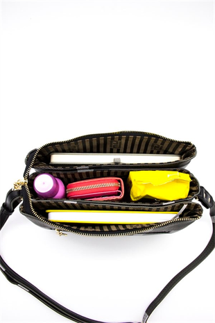 Silver & Polo SP818 Kadın Çapraz Çanta Petek Siyah