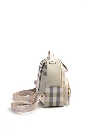 Silver & Polo A.Yeşil - Kemik SP1130 Kadın Sırt Çantası