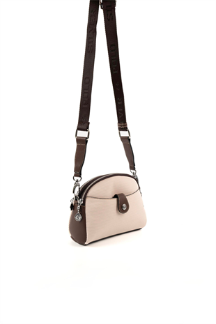 Silver & Polo SP1144 Kadın Çapraz Çanta Petek Bej-Kahve