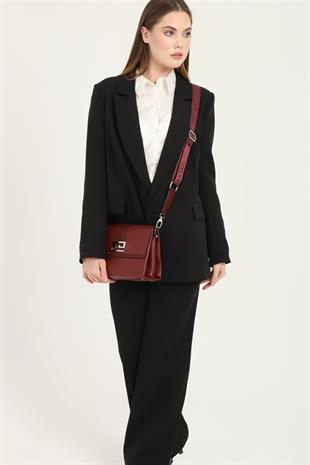 Silver & Polo SP1009 Kadın Çapraz Çanta Düz Bordo