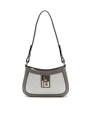 Silver & Polo SP1132 Kadın Çapraz Çanta Logolu A.Gümüş-Platin
