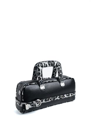Silver & Polo Leopar Siyah SP1258 Kadın El Çantası