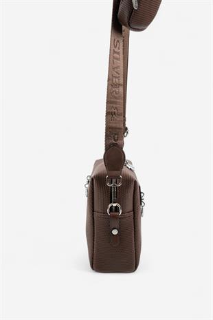 Silver & Polo SP1038 Kadın Çapraz Çanta Petek Kahve