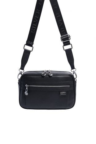 Silver & Polo SP1280 Kadın Çapraz Çanta Düz Siyah-Siyah