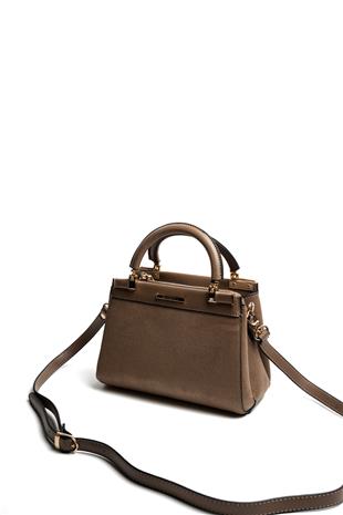Silver & Polo SP1193 Kadın El Çantası Süet Vizon-Vizon