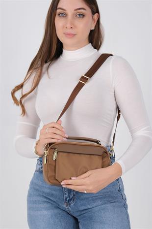 1222 Kadın Çapraz Çanta  Tütün-Kahve