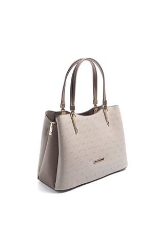 Silver & Polo SP1205 Kadın El Çantası Fashion Bej-Latte