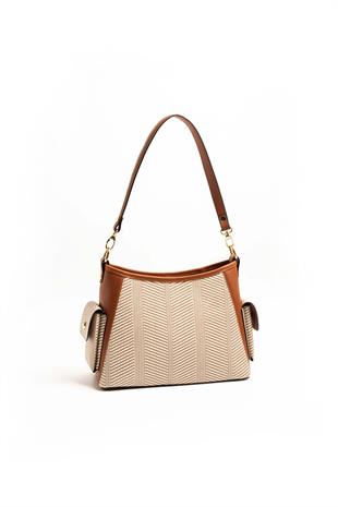 Silver & Polo Bej - Taba SP1183 Kadın Omuz Çantası