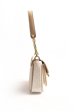 Silver & Polo SP1147 Kadın Omuz Çantası Logolu Sedef-S.Nut