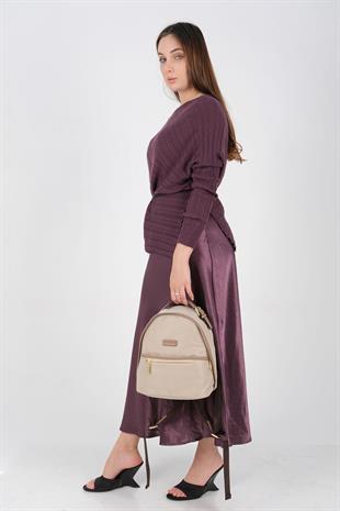 1212 Kadın Sırt Çantası  Bej-Kum