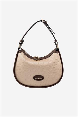 Silver & Polo SP1263 Kadın Omuz Çantası Logolu Nut-Kahve
