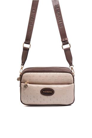 Silver & Polo SP1267 Kadın Çapraz Çanta Logolu Nut-Kahve