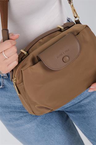 1223 Kadın Çapraz Çanta  Tütün-Kahve