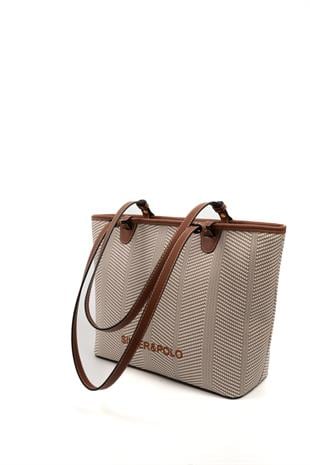 Silver & Polo Bej - Taba SP1204 Kadın Omuz Çantası