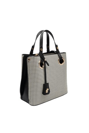 Silver & Polo SP975 Kadın El Çantası King Desen Siyah-Siyah