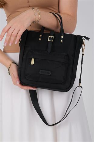 Silver & Polo SP1218 Kadın El Çantası Saten Siyah-Siyah