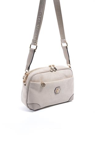 Silver & Polo SP1094 Kadın Çapraz Çanta Süet Bej-Kum
