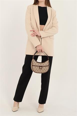 Silver & Polo Koyu Bej - Kahve SP1194 Kadın Omuz Çantası