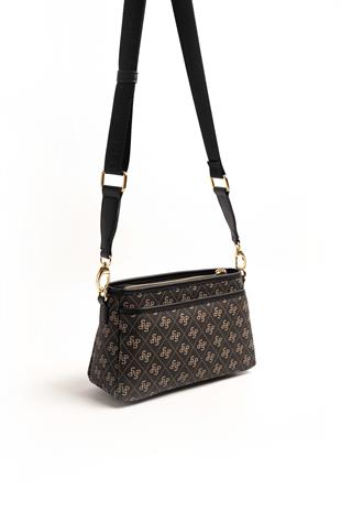 Silver & Polo Füme - Siyah SP1184 Kadın Çapraz Çanta