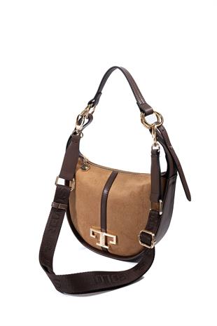 Silver & Polo SP1270 Kadın Omuz Çantası Süet Taba-Kahve