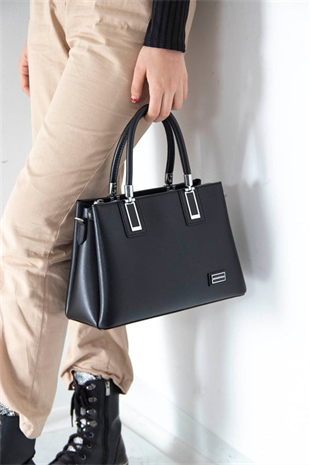 Silver & Polo SP1000 Kadın El Çantası Düz Siyah