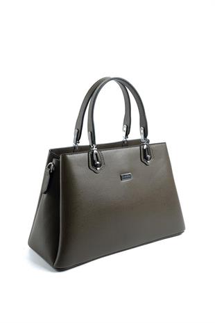 Silver & Polo SP1253 Kadın El Çantası Düz Zeytuni